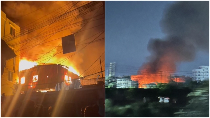 রাজধানীর কুড়িলে ভয়াবহ আগুন, নিয়ন্ত্রণে ৪ ইউনিট