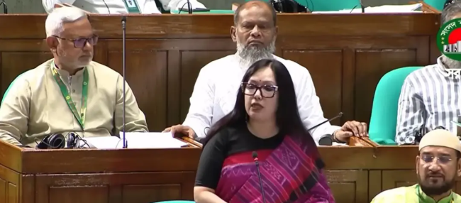 চীন সফরে ঋণের আশ্বাস ও বিনিয়োগের প্রতিশ্রুতি মিলেছে কিনা স্পষ্ট করুন: সংসদে রুমিন ফারহানা